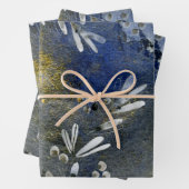 ウィンターベリー金ゴールドサンサファイアブルードーン ラッピングペーパーシート (インサイチュ)