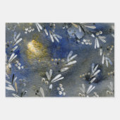 ウィンターベリー金ゴールドサンサファイアブルードーン ラッピングペーパーシート (正面)