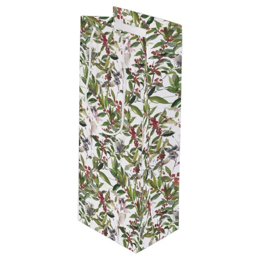 ウィンターベリ素朴ーズホリデークリスマスワイン ワインギフトバッグ (正面アングル)