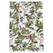 ウィンターベリ素朴ーズホリデークリスマス ミディアムペーパーバッグ (裏面)