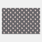 ウィンターベルズツリーズパステルモダンクリスマス ラッピングペーパーシート (正面3)