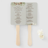 ウィンターベージュスクエレガントリプト結婚式 プログラム ハンドファン (正面&裏面)