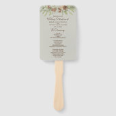 ウィンターベージュスクエレガントリプト結婚式 プログラム ハンドファン (正面)