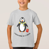 ウィンターペンギンのキュートなクリスマスギフト Tシャツ (正面)
