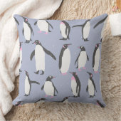 ウィンターペンギンのシームレスなパターン+アイディア クッション (ブランケット)