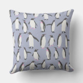 ウィンターペンギンのシームレスなパターン+アイディア クッション (裏面)