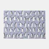 ウィンターペンギンのシームレスなパターン+アイディア ドアマット (正面)