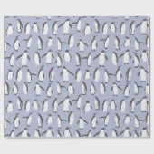 ウィンターペンギンのシームレスなパターン+アイディア ラッピングペーパー (フラット)