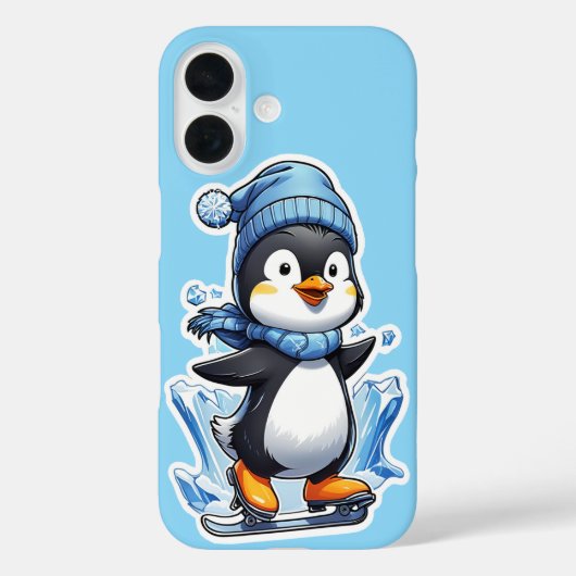 ウィンターペンギンアイススケーティングiPhoneケース Case-Mate iPhoneケース (裏面)