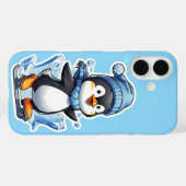 ウィンターペンギンアイススケーティングiPhoneケース Case-Mate iPhoneケース (裏面 (横))