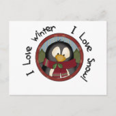 ウィンターペンギンホリデーTシャツとギフト シーズンポストカード (正面)