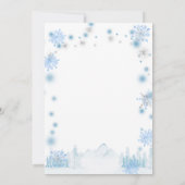 ウィンターペンギン冬のオーナーランドスノーフレーク 招待状 (裏面)