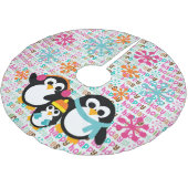 ウィンターペンギン季節のごあいさつツリースカート ブラッシュドポリエステルツリースカート (アングル)