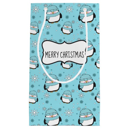 ウィンターペンギン抱き枕（小） スモールペーパーバッグ (正面)