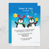 ウィンターペンギン招待状 招待状 (正面/裏面)