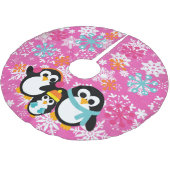 ウィンターペンギン熱いピンクのツリースカート ブラッシュドポリエステルツリースカート (アングル)