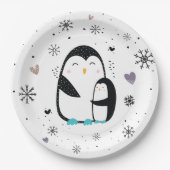 ウィンターペンギン紙プレート ペーパープレート (正面)