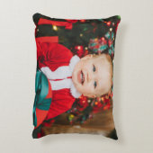 ウィンターペンギン雪だるまデザイン アクセントクッション (裏面(縦))