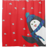 ウィンターペンギン シャワーカーテン (正面)