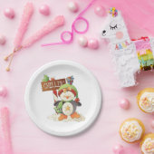 ウィンターペンギン&バードチリンクリスマスホリデー ペーパープレート (パーティー)