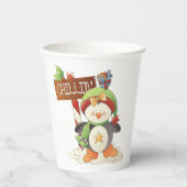 ウィンターペンギン&バードチリンクリスマスホリデー 紙コップ (正面)