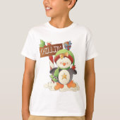 ウィンターペンギン&バードチリンクリスマスホリデー Tシャツ (正面)