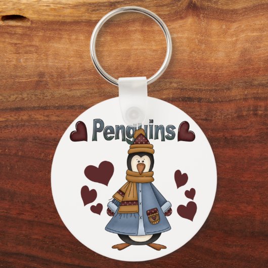 ウィンターペンギンTシャツとギフト キーホルダー (正面)