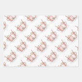 ウィンターホットココアホリデー紙(名前付き) ラッピングペーパーシート (正面2)