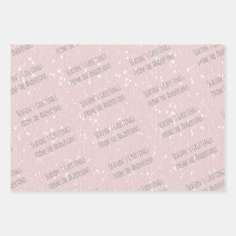 ウィンターホットココアホリデー紙（名前付き） ラッピングペーパーシート