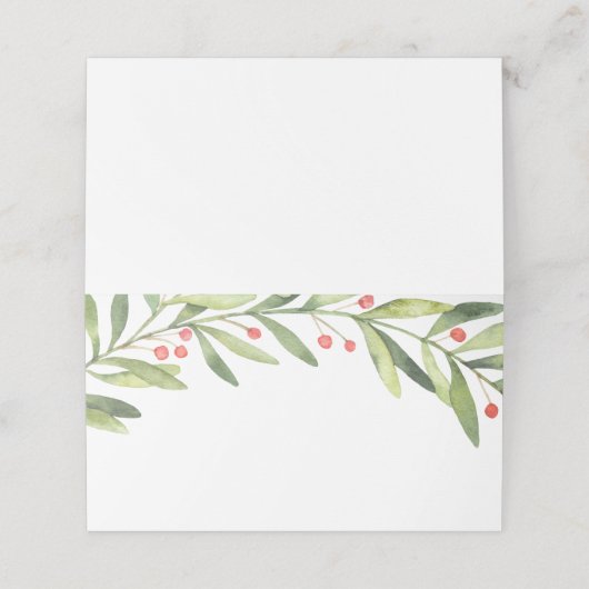 ウィンターホリエレガントークリスマスディナー座席表 プレイスカード (外部開封)