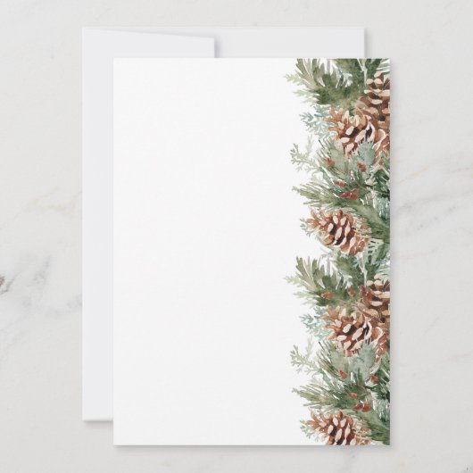 ウィンターホリデイブライダルシャワー 招待状 (裏面)