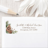 ウィンターホリデイ差出人住所ラベル ラベル (インサイチュ)