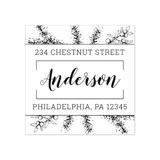 ウィンターホリデイ差出人住所 ラバースタンプ (インプリント)