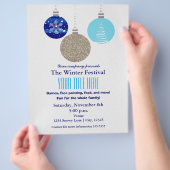 ウィンターホリデーぶら下がったのオーナメントイベントフライヤーポスター チラシ (手)