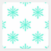 ウィンターホリデーアクアスノーフレーク スクエアシール (正面)