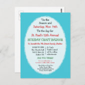 ウィンターホリデーイベント、パーティー、懇親会発表 ポストカード (正面/裏面)