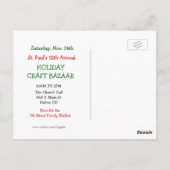 ウィンターホリデーイベント、パーティー、懇親会発表 ポストカード (裏面)