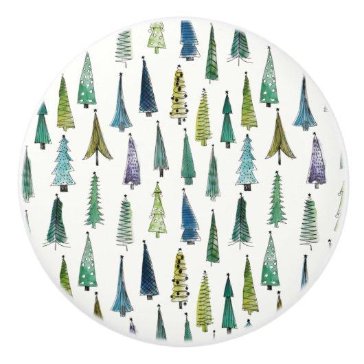 ウィンターホリデーエバーグリーンツリーズ セラミックノブ (正面)