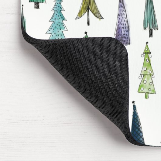 ウィンターホリデーエバーグリーンツリーズ マウスパッド (コーナー)