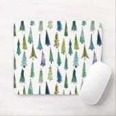 ウィンターホリデーエバーグリーンツリーズ マウスパッド (マウス)