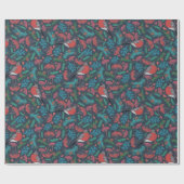 ウィンターホリデーエレガントパインブーフーズ&ロビンズ ラッピングペーパー (フラット)