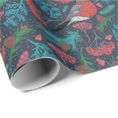 ウィンターホリデーエレガントパインブーフーズ&ロビンズ ラッピングペーパー (ロールコーナー)