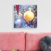 ウィンターホリデーオーナメント キャンバスプリント (インサイチュ (リビング))