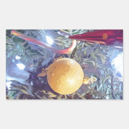 ウィンターホリデーオーナメント 長方形シール