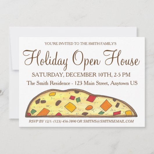 ウィンターホリデーオープンハウスクリスマスビスコティ 招待状 (正面)