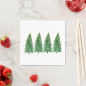 ウィンターホリデーカントリー美しいルンバー スタンダードカクテルナプキン (インサイチュ)