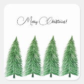 ウィンターホリデーカントリー美しい スクエアシール (正面)