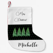 ウィンターホリデーカントリー美しい スモールクリスマスストッキング (正面)