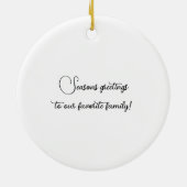 ウィンターホリデーカントリー美しい セラミックオーナメント (裏面)