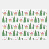 ウィンターホリデーカントリー美しい ラッピングペーパーシート (正面)